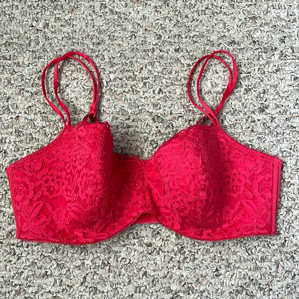b.tempt’d Red Lace Bra